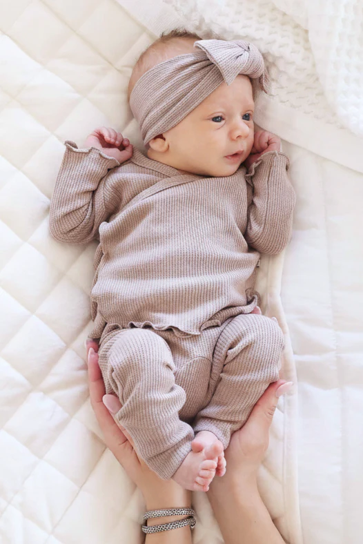 2pc Waffle Crossover Top & Bottom | Mocha