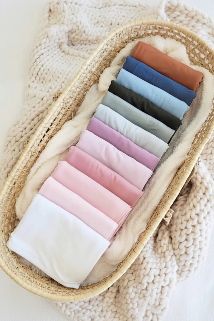 All Solid Bamboo Knit Swaddle Blankets