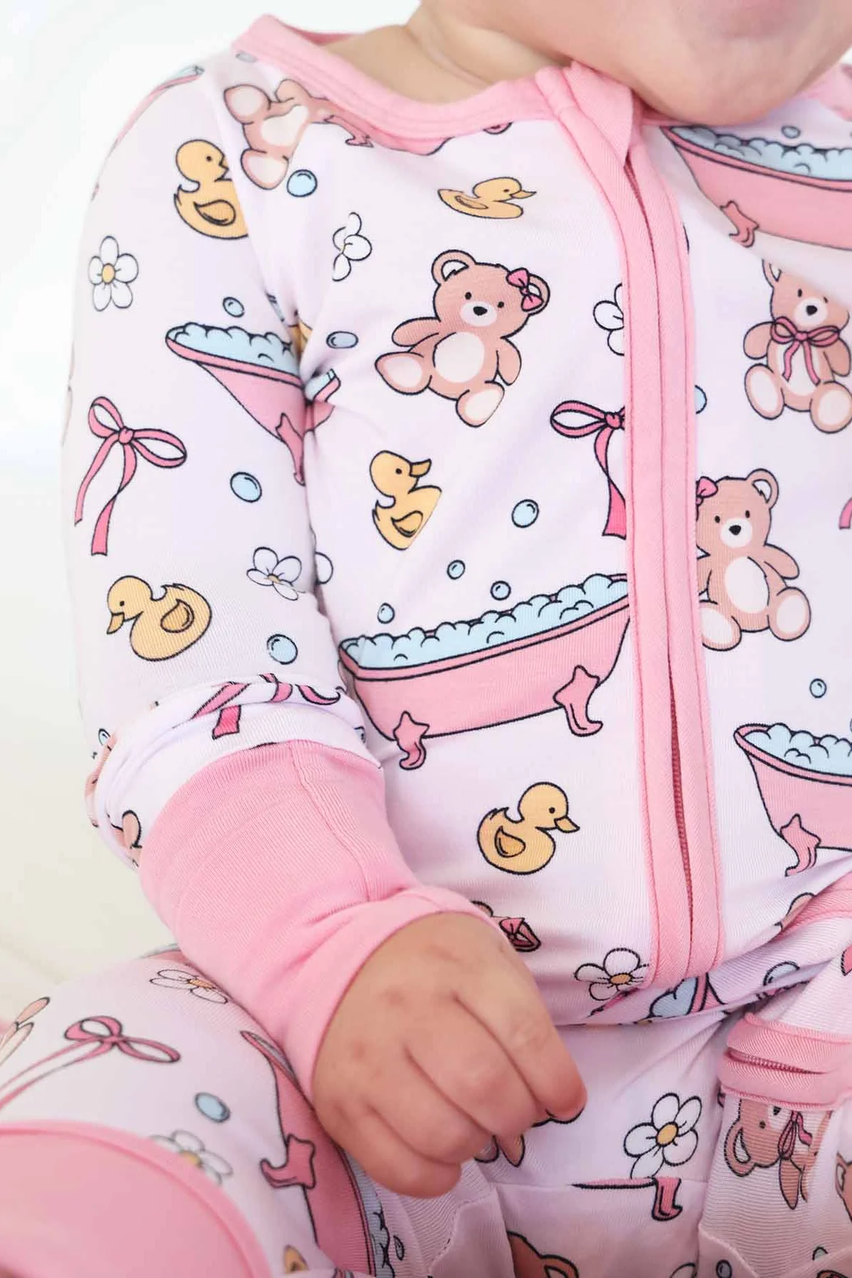 Bathtime Besties Convertible Zip Romper | Pink - Image 3