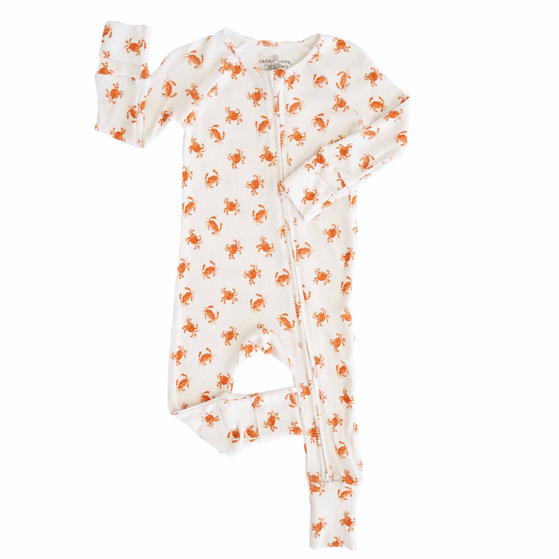 Beachy Bamboo Waffle Convertible Zip Rompers - Image 2