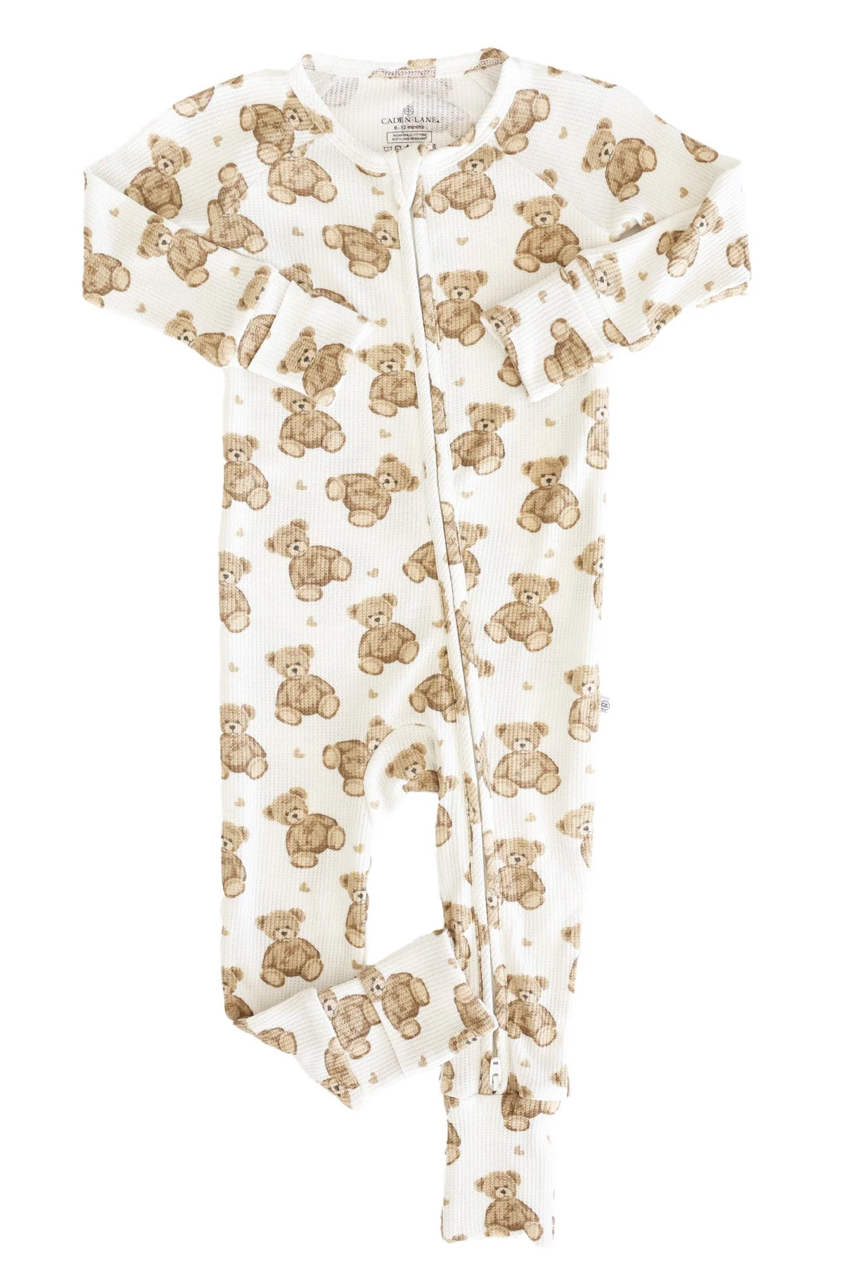 Beary Sweet Bamboo Waffle Convertible Zip Romper - Image 7