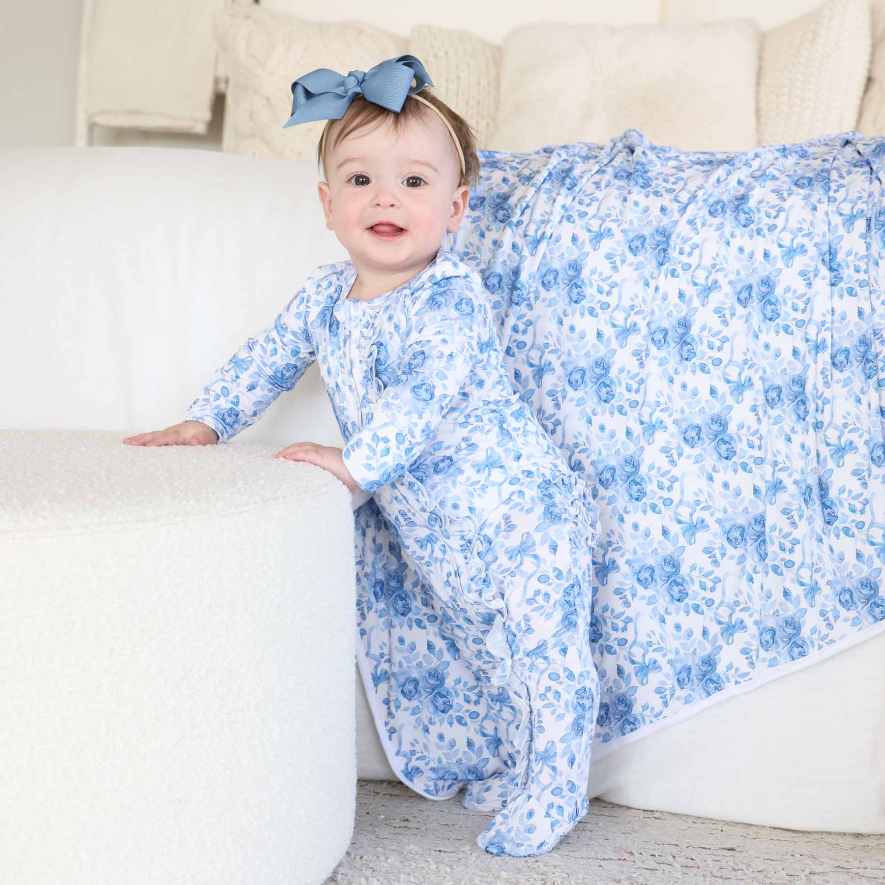 Betsy's Blooms Ruffle Zipper Footie - Image 6