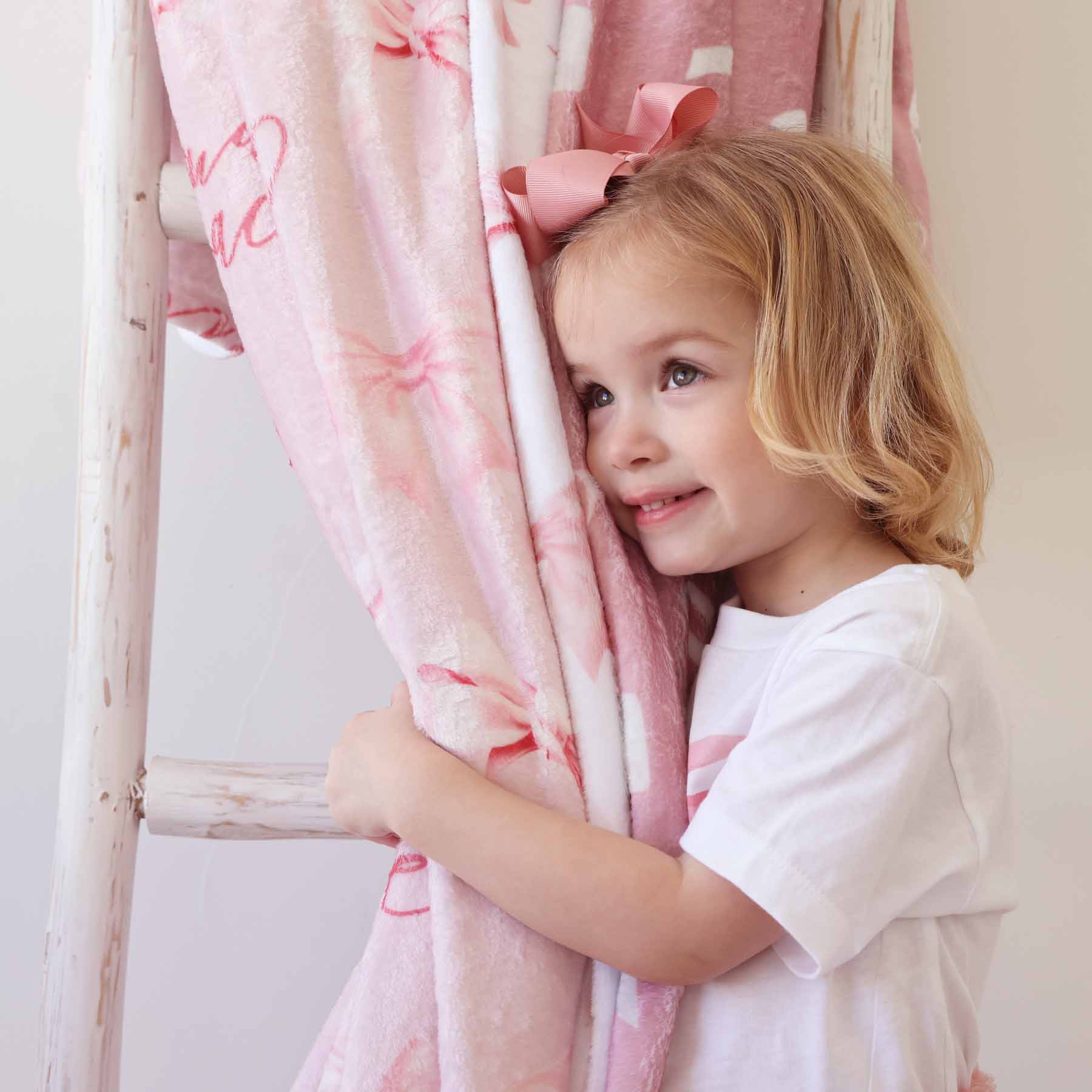 Bow Personalized Kids Blanket - Image 15