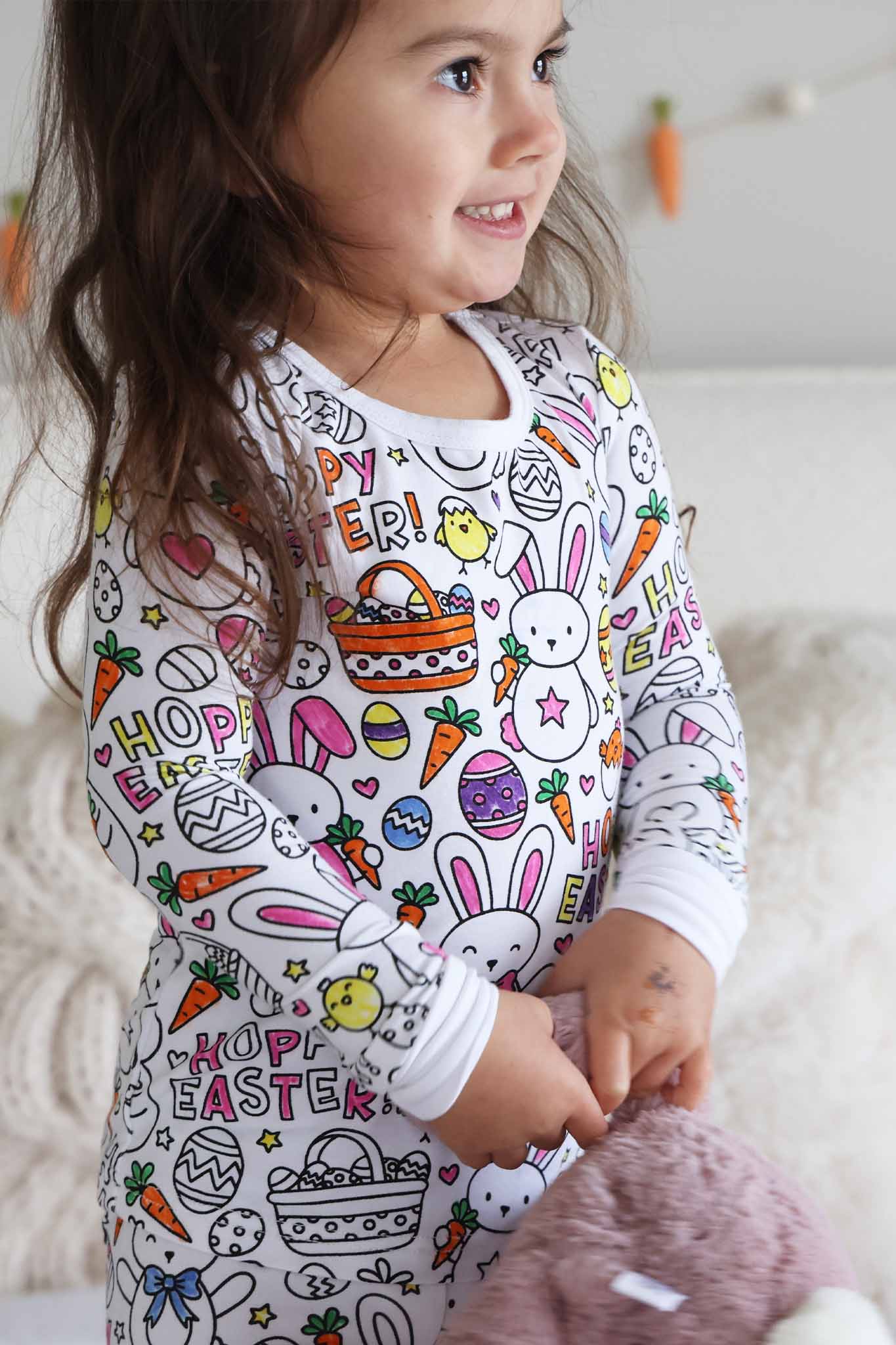 Colorable Two Piece Pajama Set | Hoppy Easter - Image 6
