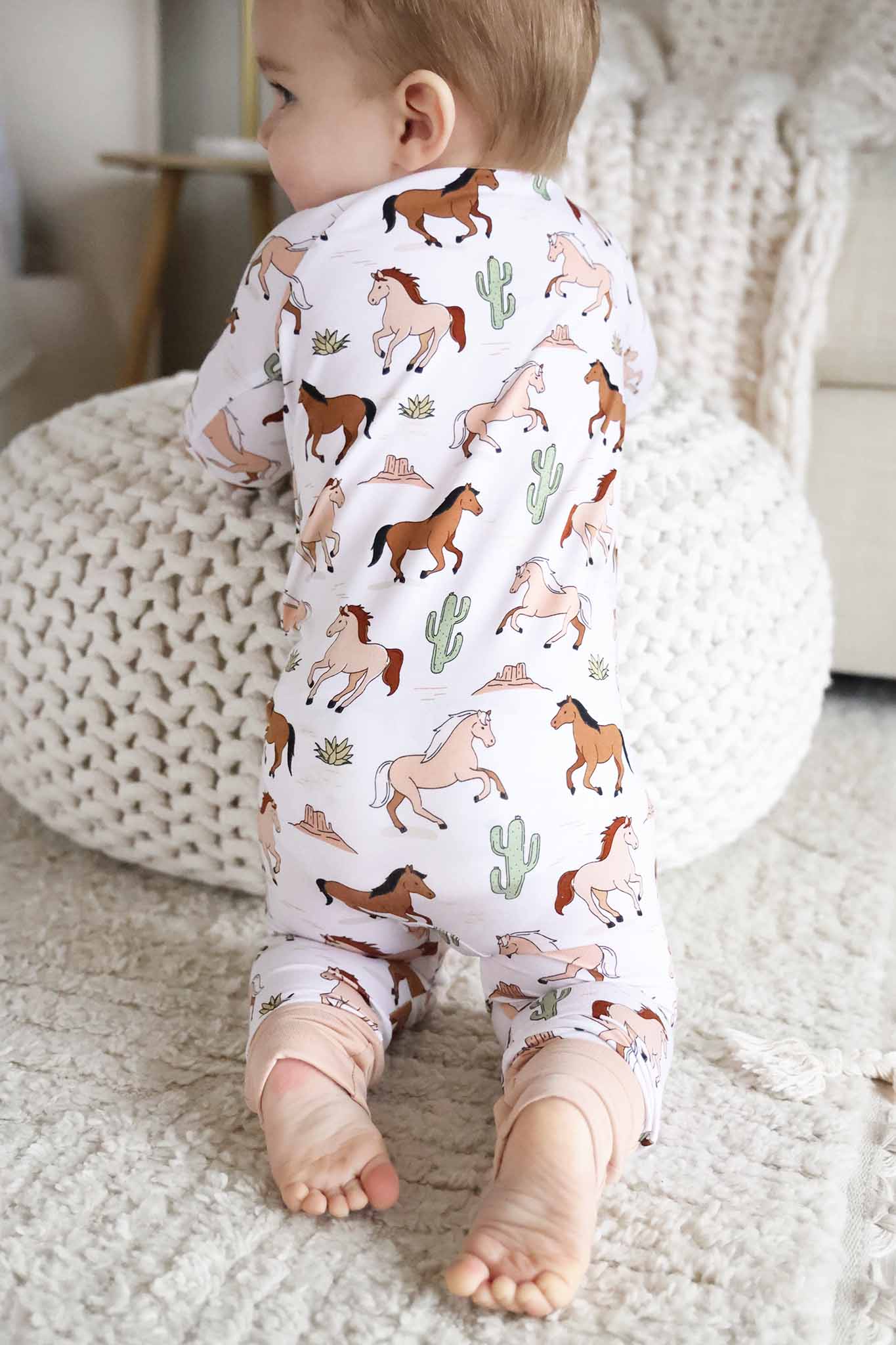 Convertible Zip Romper | Pony Club Neutral - Image 14