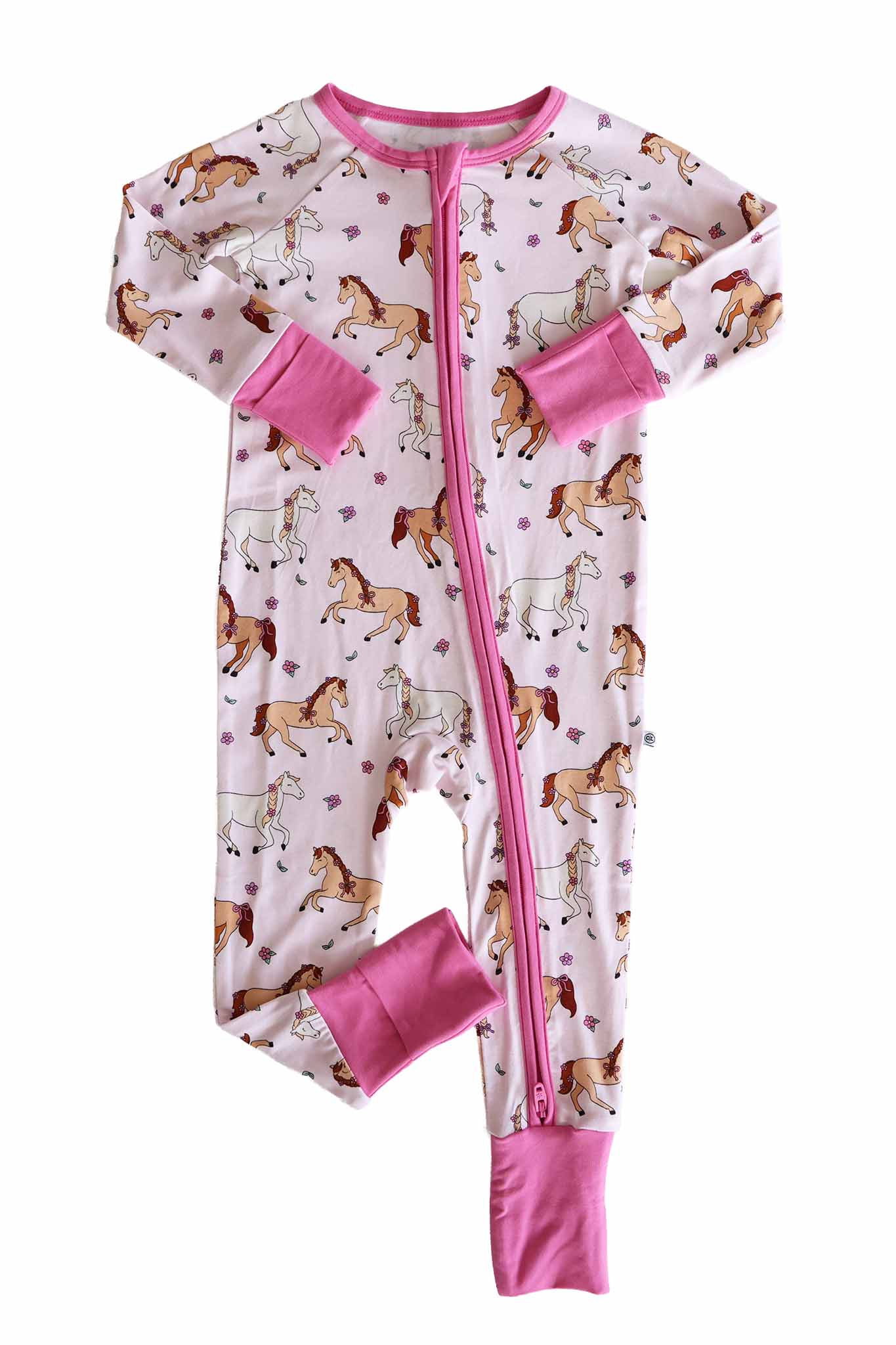 Convertible Zip Romper | Pony Club Pink - Image 2