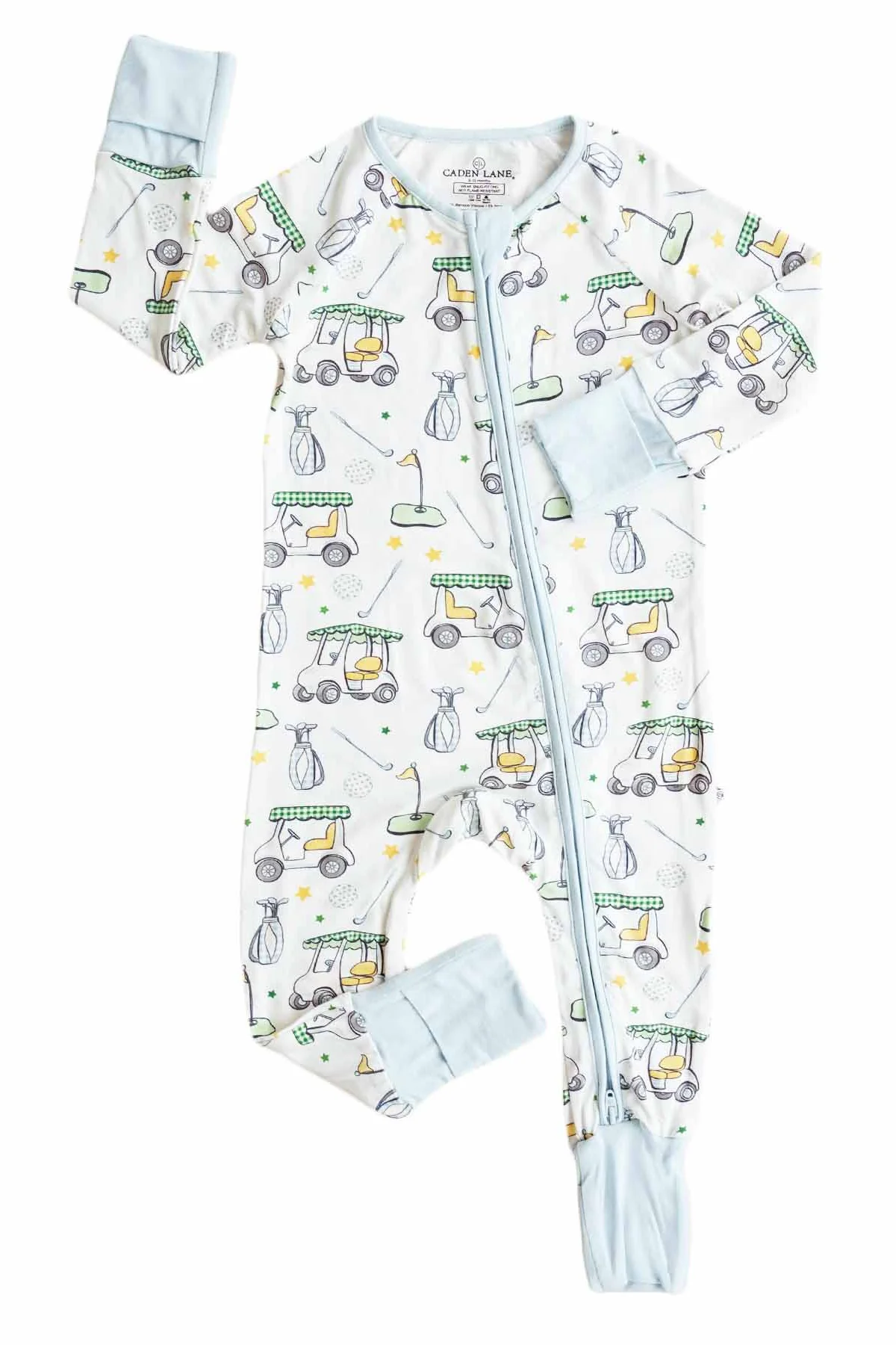 Country Club Cuties Convertible Zip Romper | Blue - Image 6