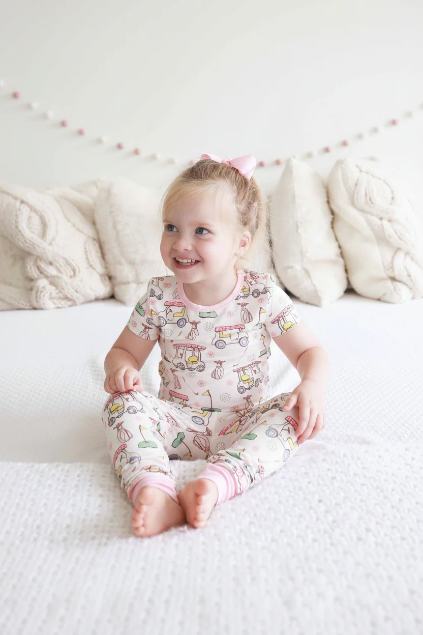 Country Club Cuties Two Piece Pajama Set | Pink - Image 5