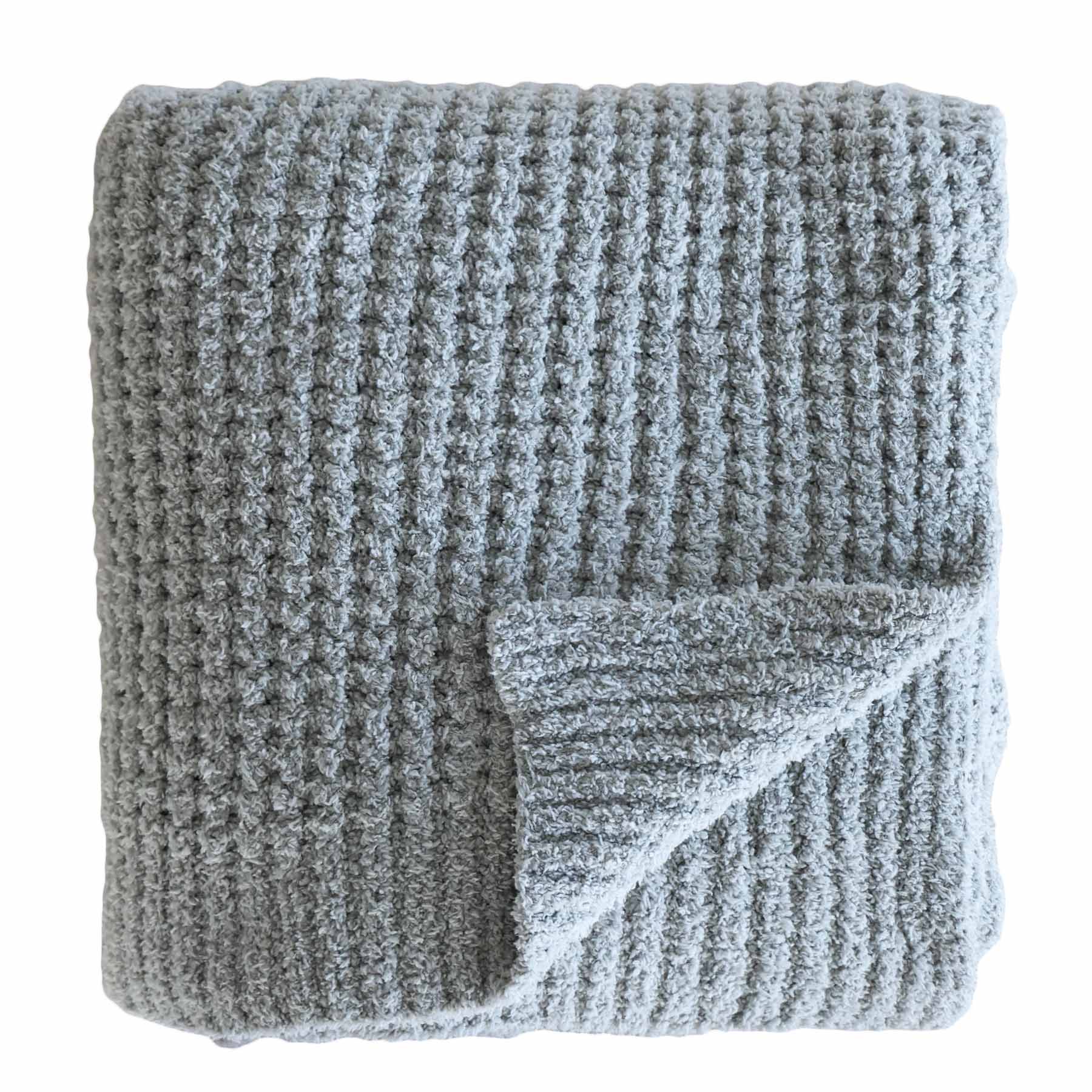CuddleLane™ Luxe Waffle Blankets | Moon - Image 2