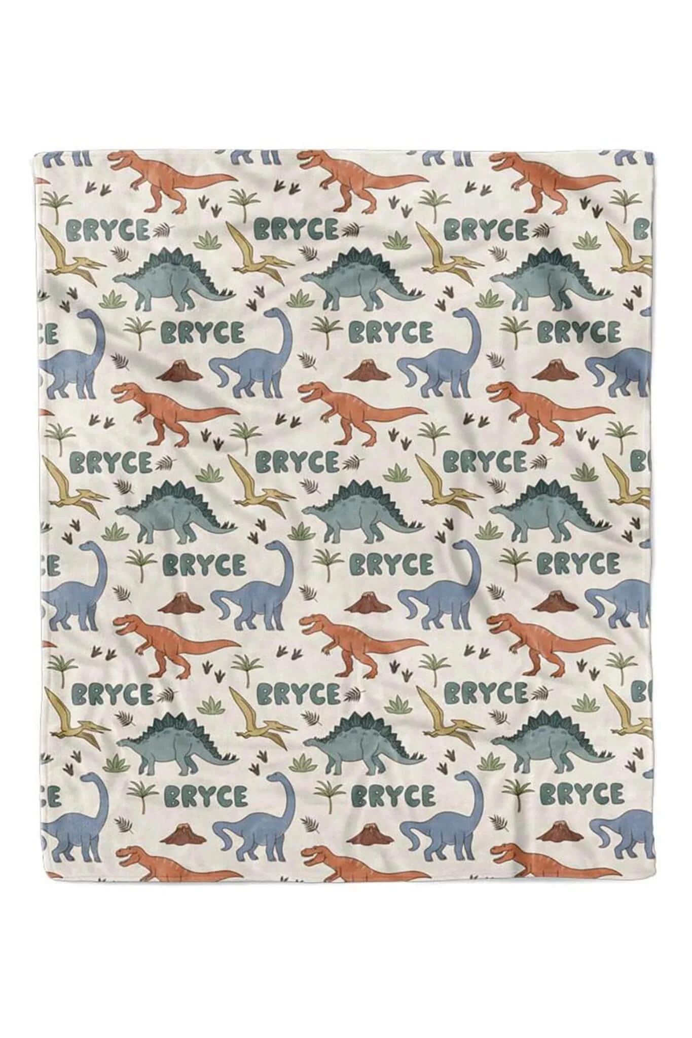 Dino Dude Personalized Kids Blanket - Image 3