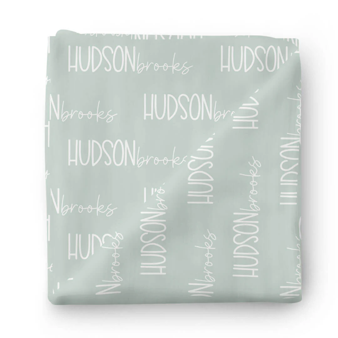 Personalized Baby Name Swaddle Blanket Font Duo | Pastel Cutie - Image 7