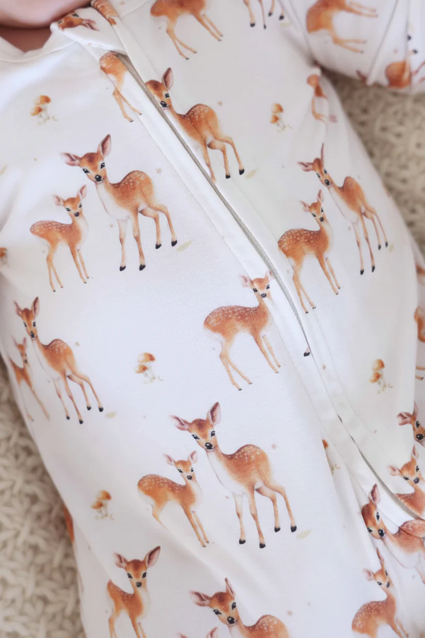 Friendly Fawns Zipper Footie - Image 5