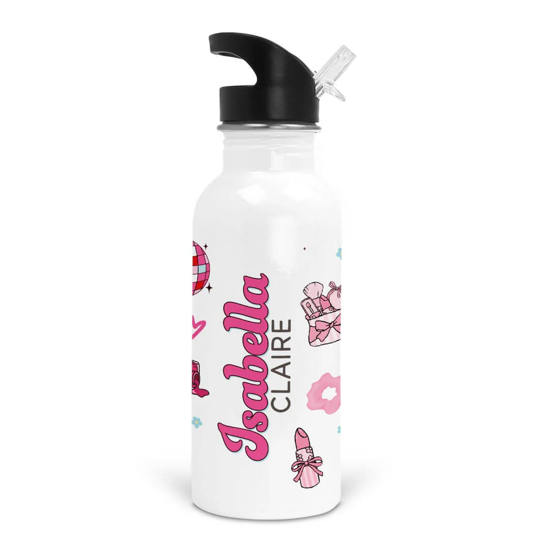 Glamour Girl Personalized Kids Water Bottle