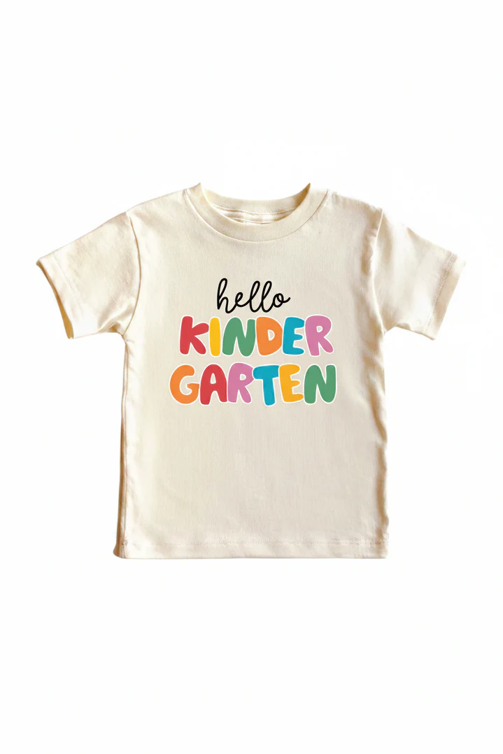 Hello New Grade Kids Graphic Tee | Natural - Image 6