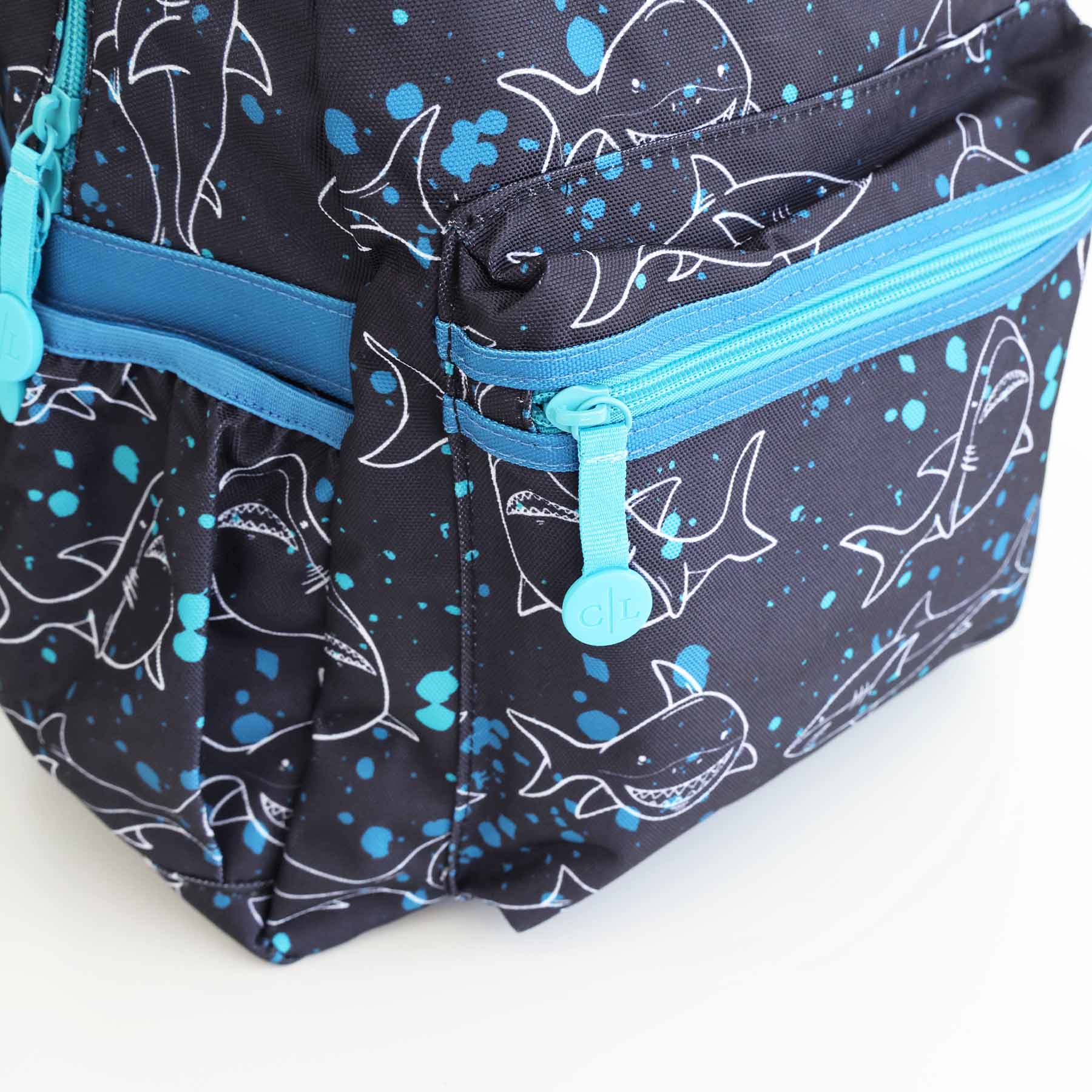 Kids Embroidered Backpack | Shark Attack - Image 5