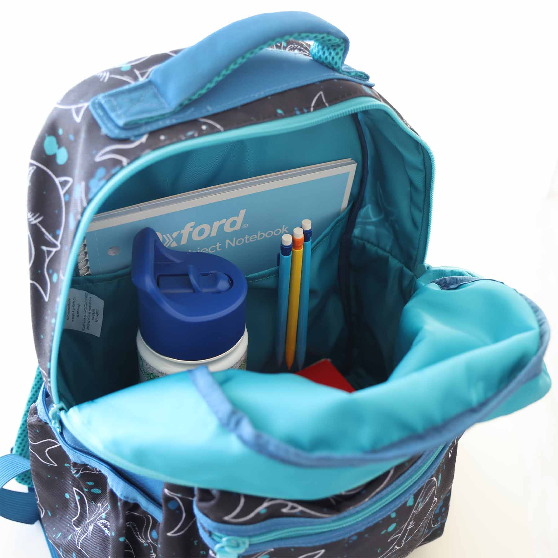 Kids Embroidered Backpack | Shark Attack - Image 3