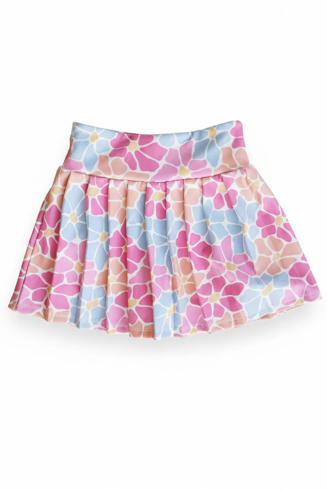 Kids CloudActiveâ„¢ Athletic Pleated Skirt | Power Flowers