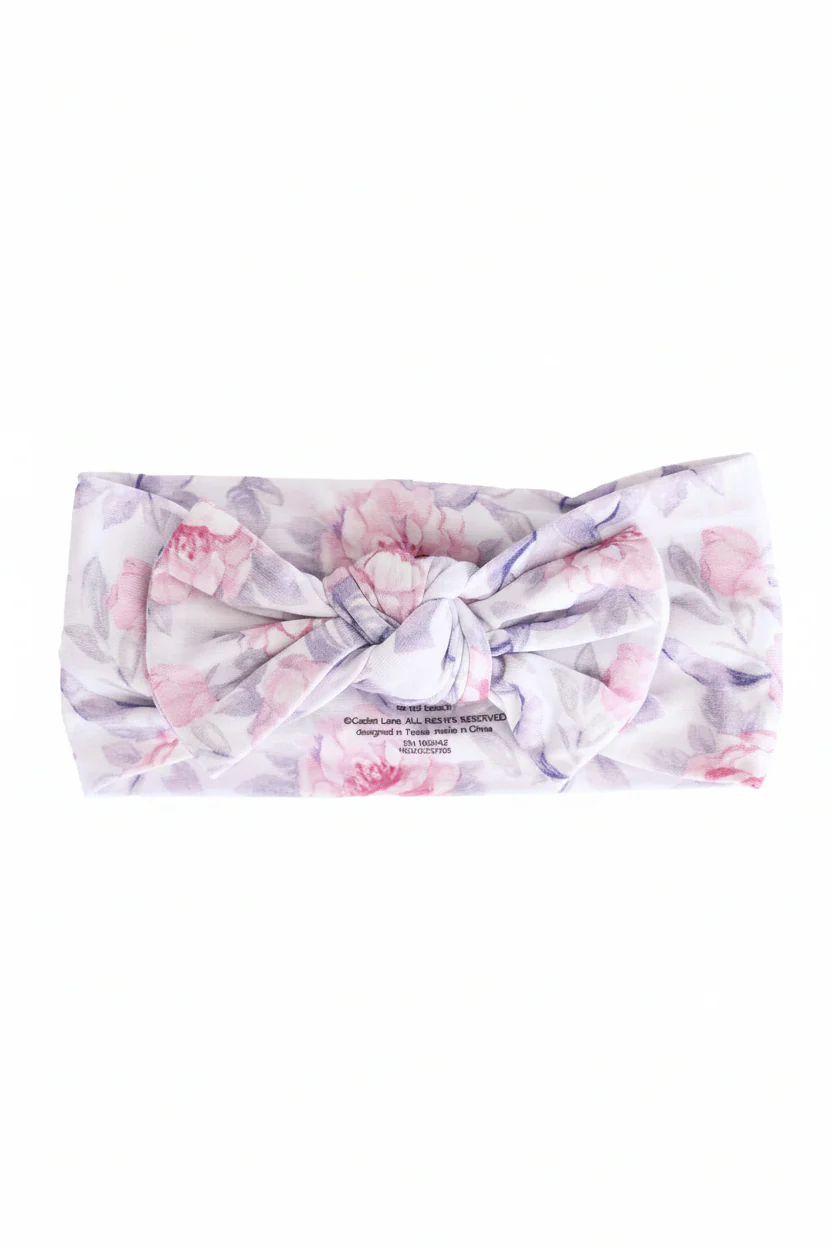 Leighton's Lavender Knit Large Bow Headwrap