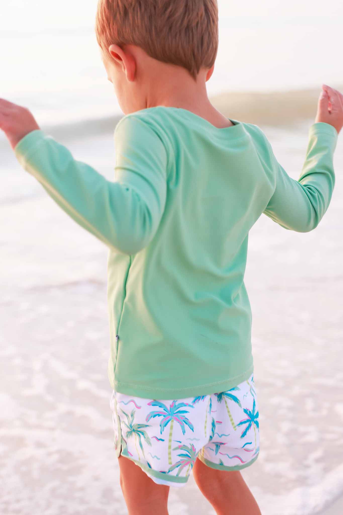Long Sleeve Rash Guard Shirt | Tropical Green - Image 5