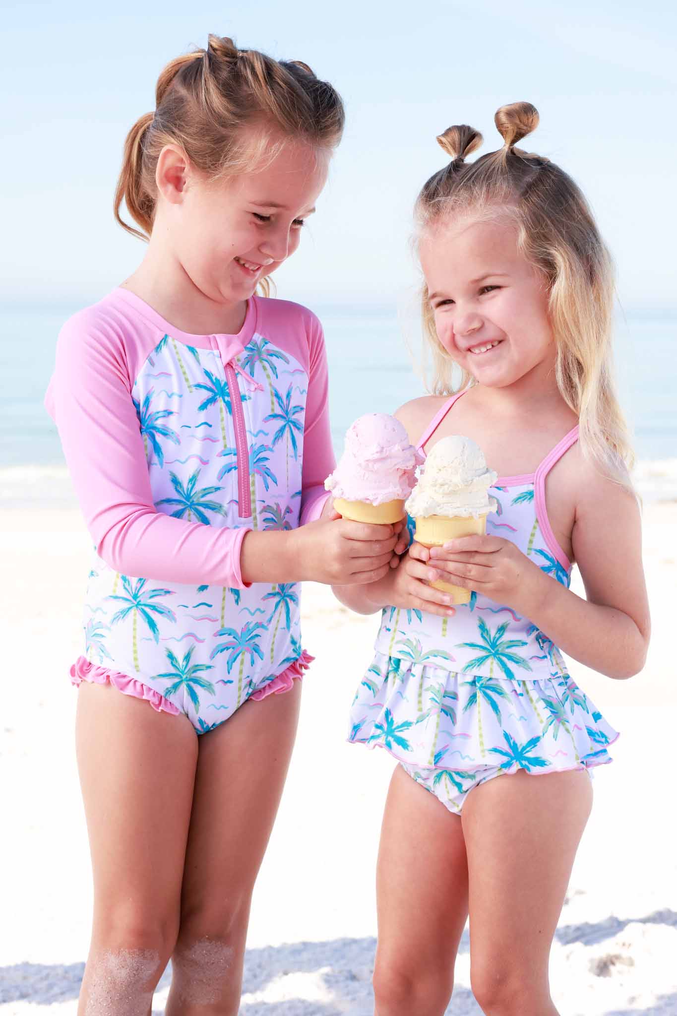 Long Sleeve Rash Guard with Front Zipper | Blue Lagoon - Image 3