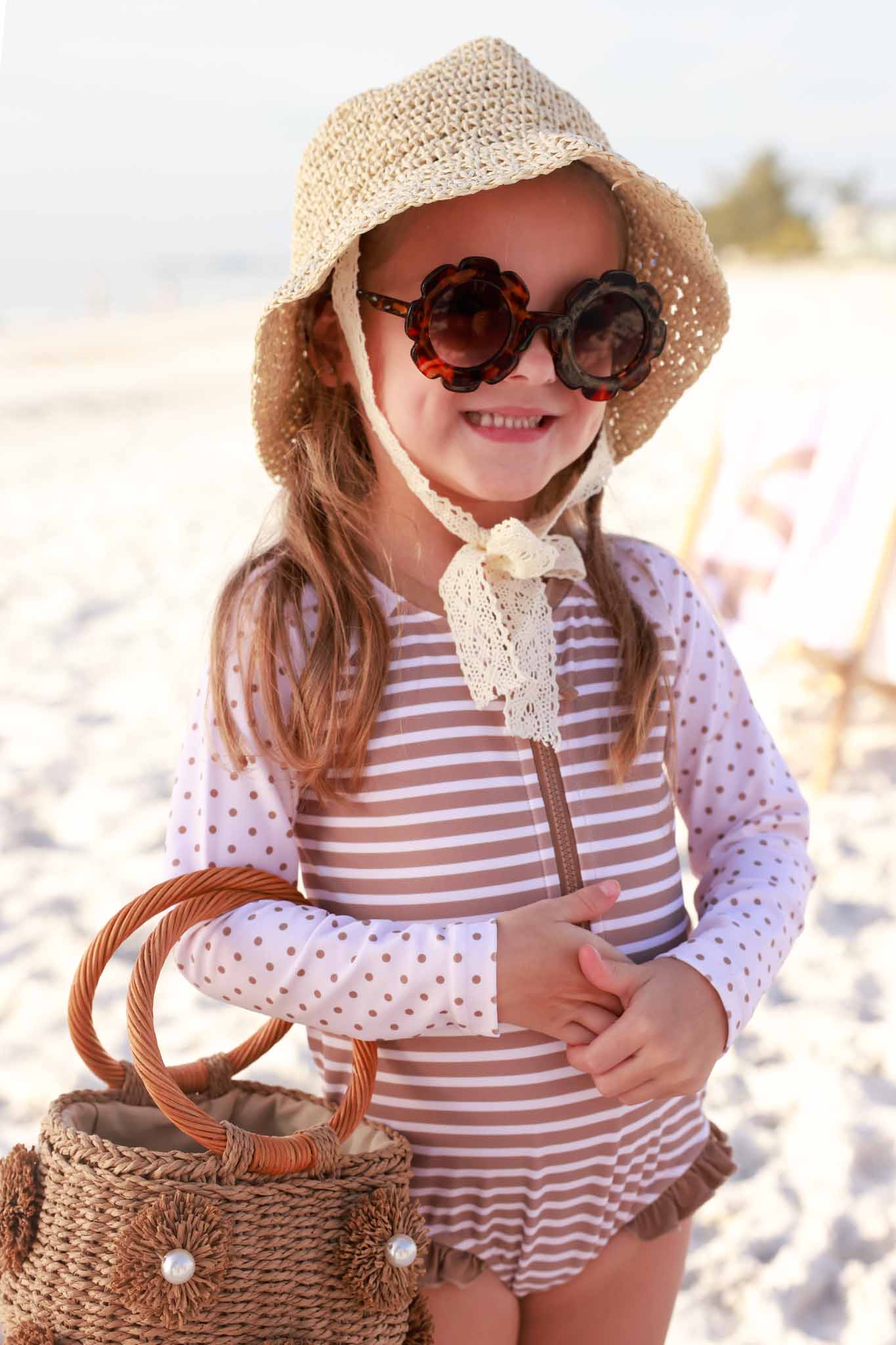 Long Sleeve Rash Guard with Front Zipper | Sandy Stripes - Image 21