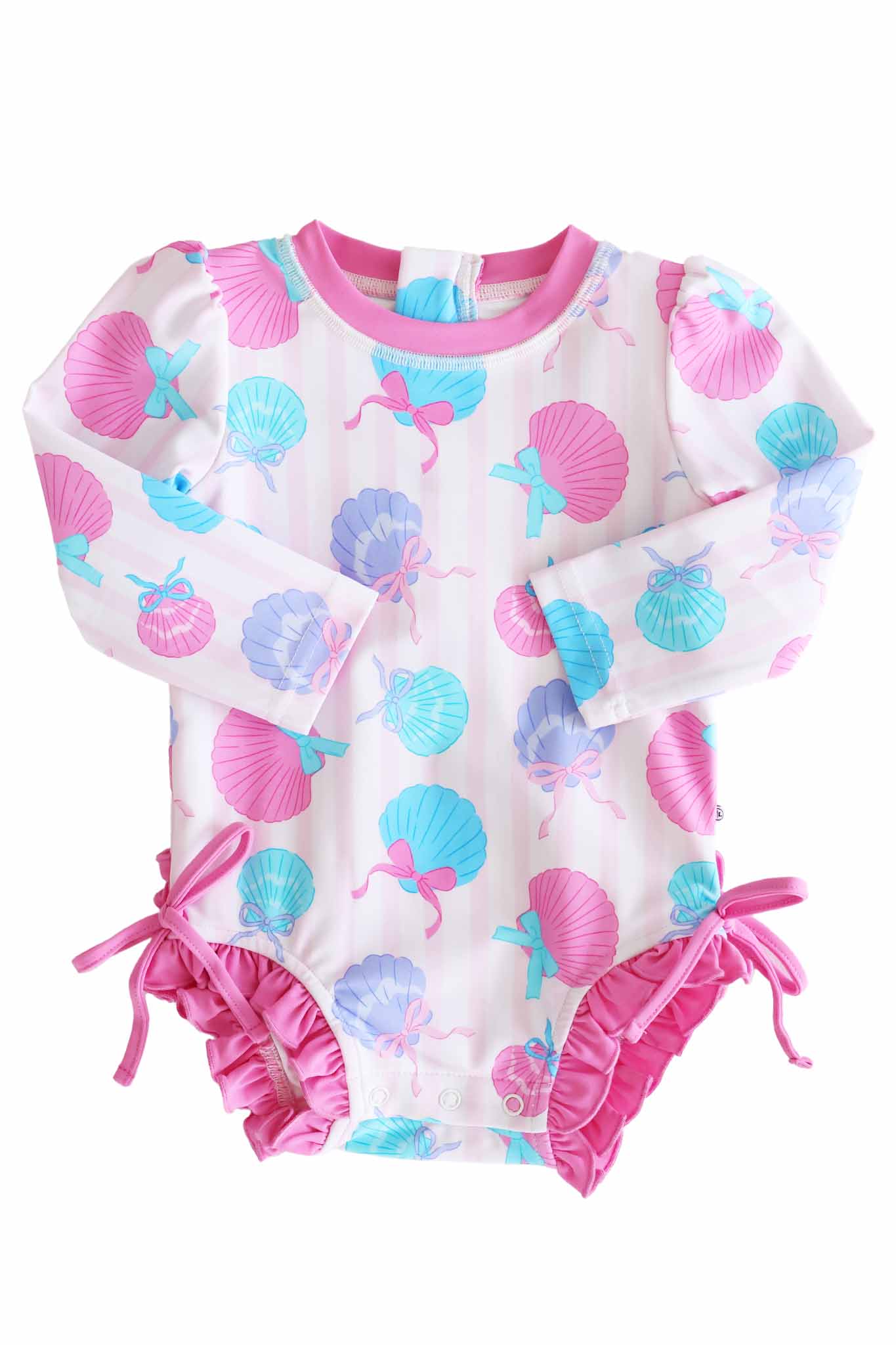 Long Sleeve Rash Guard With Ruffle Bottom | Seaside Sweetie - Image 12