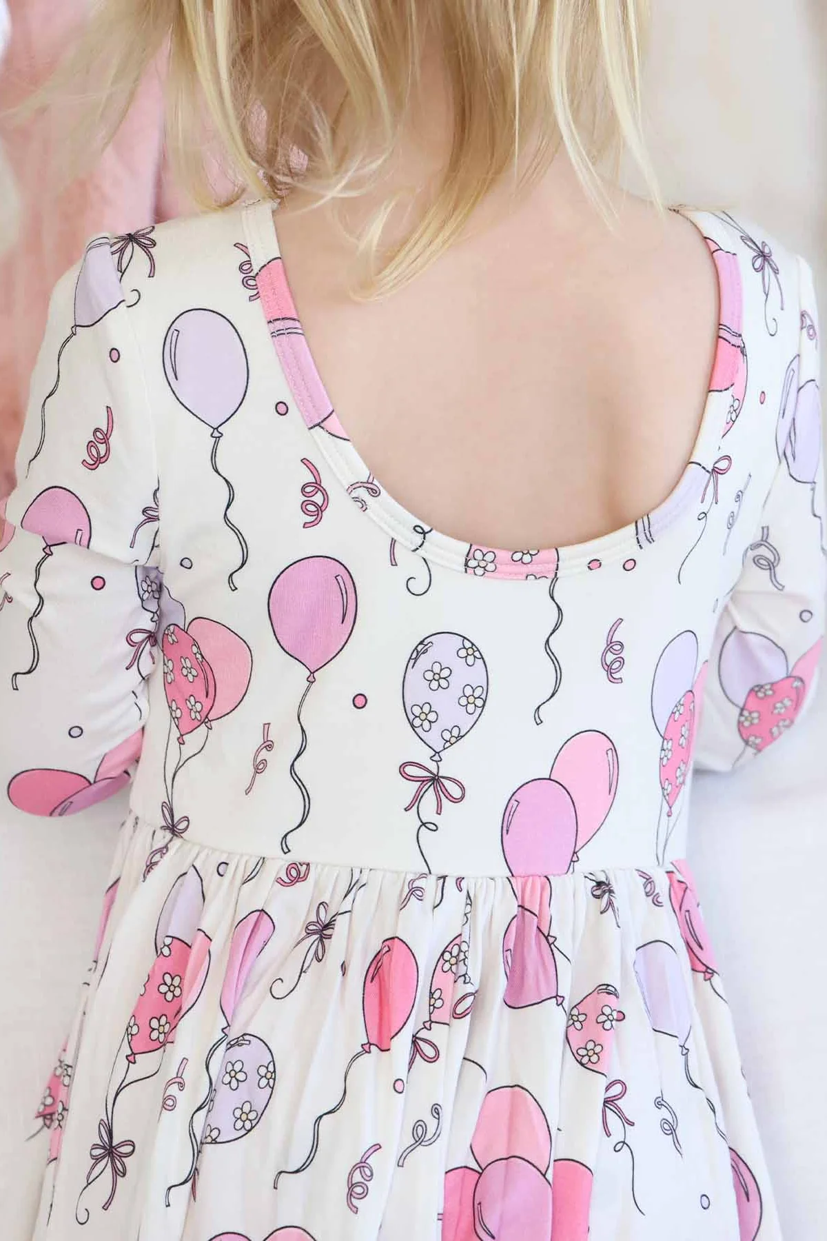 Long Sleeve Twirl Dress | Party Time Pink - Image 11