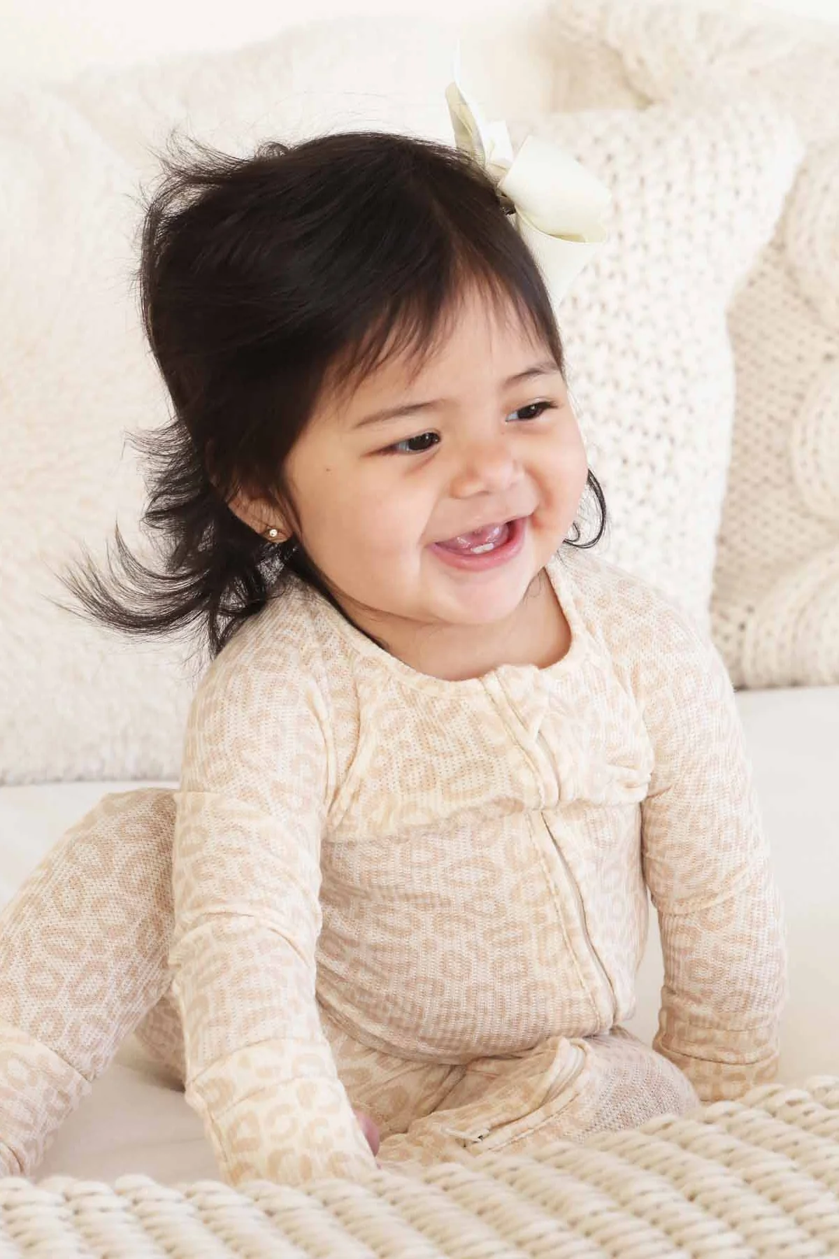 Lovely Leopard Bamboo Waffle Convertible Zip Romper - Image 12