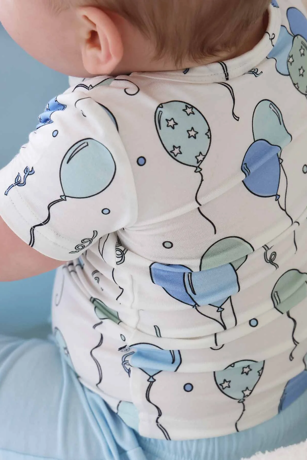 Party Time Two Piece Pocket Short Set | Blue - Image 3