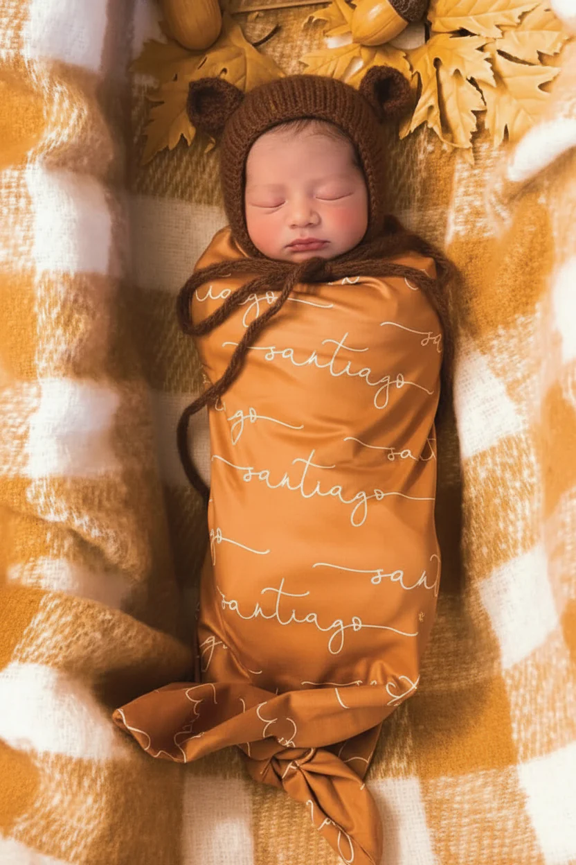 Personalized Baby Name Swaddle Blanket - Image 55