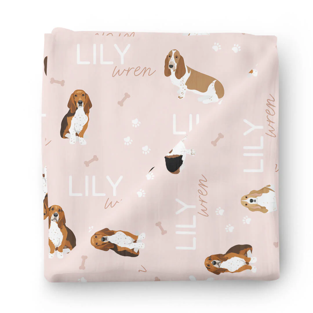 Personalized Baby Name Swaddle Blanket | Dog Breeds - Image 16