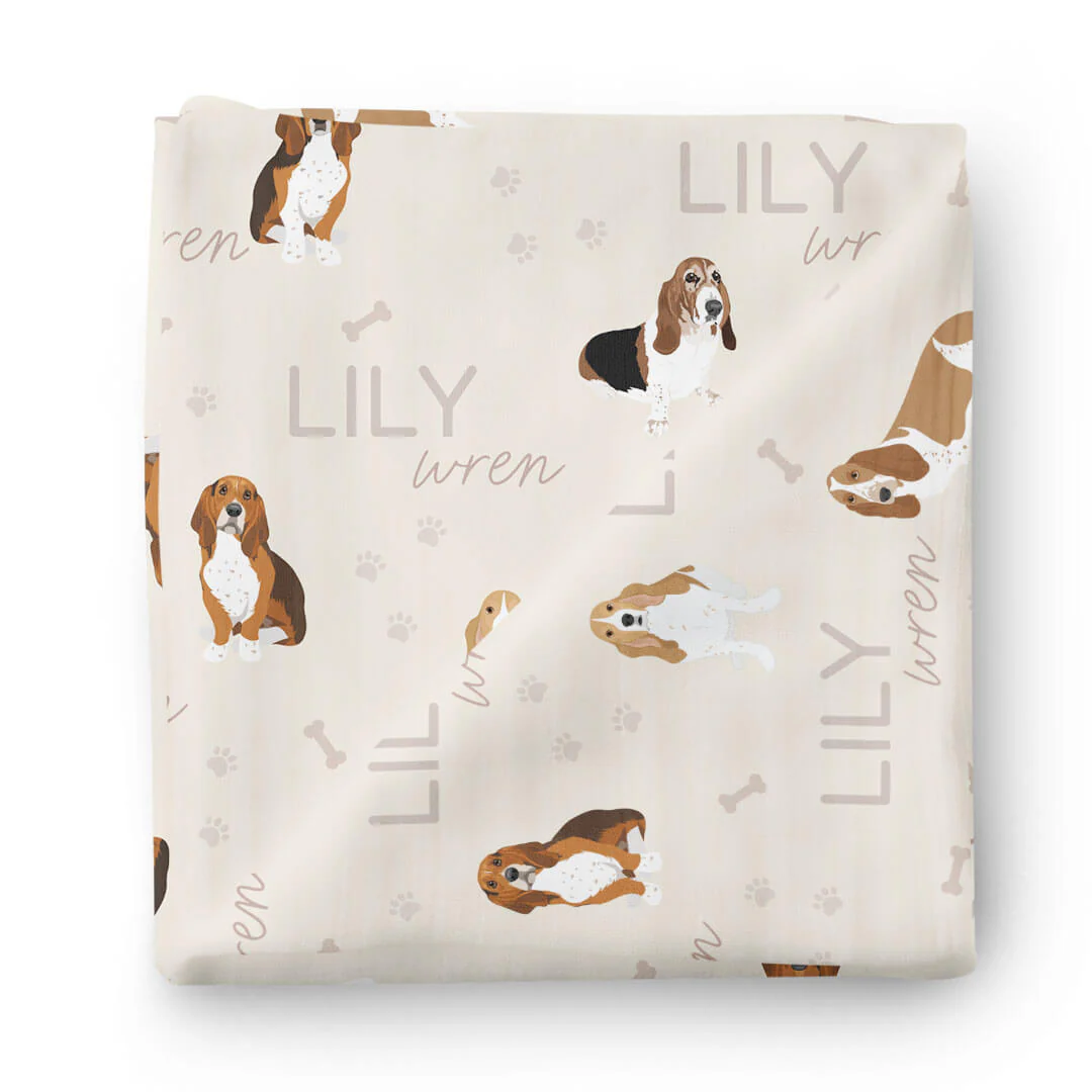 Personalized Baby Name Swaddle Blanket | Dog Breeds - Image 17