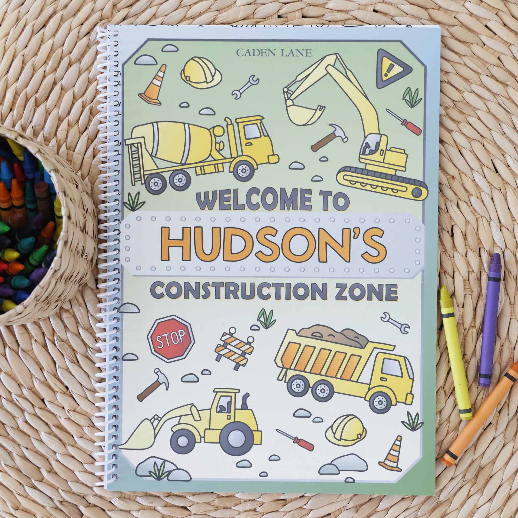 Personalized Coloring Book | Construction Zone - Image 2