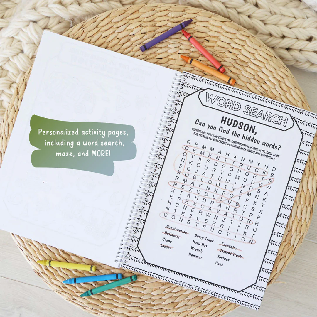 Personalized Coloring Book | Construction Zone - Image 4