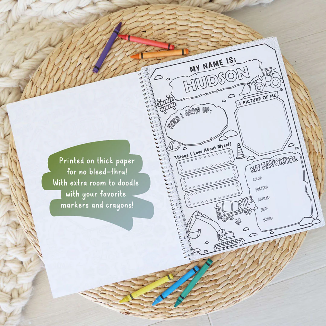 Personalized Coloring Book | Construction Zone - Image 9
