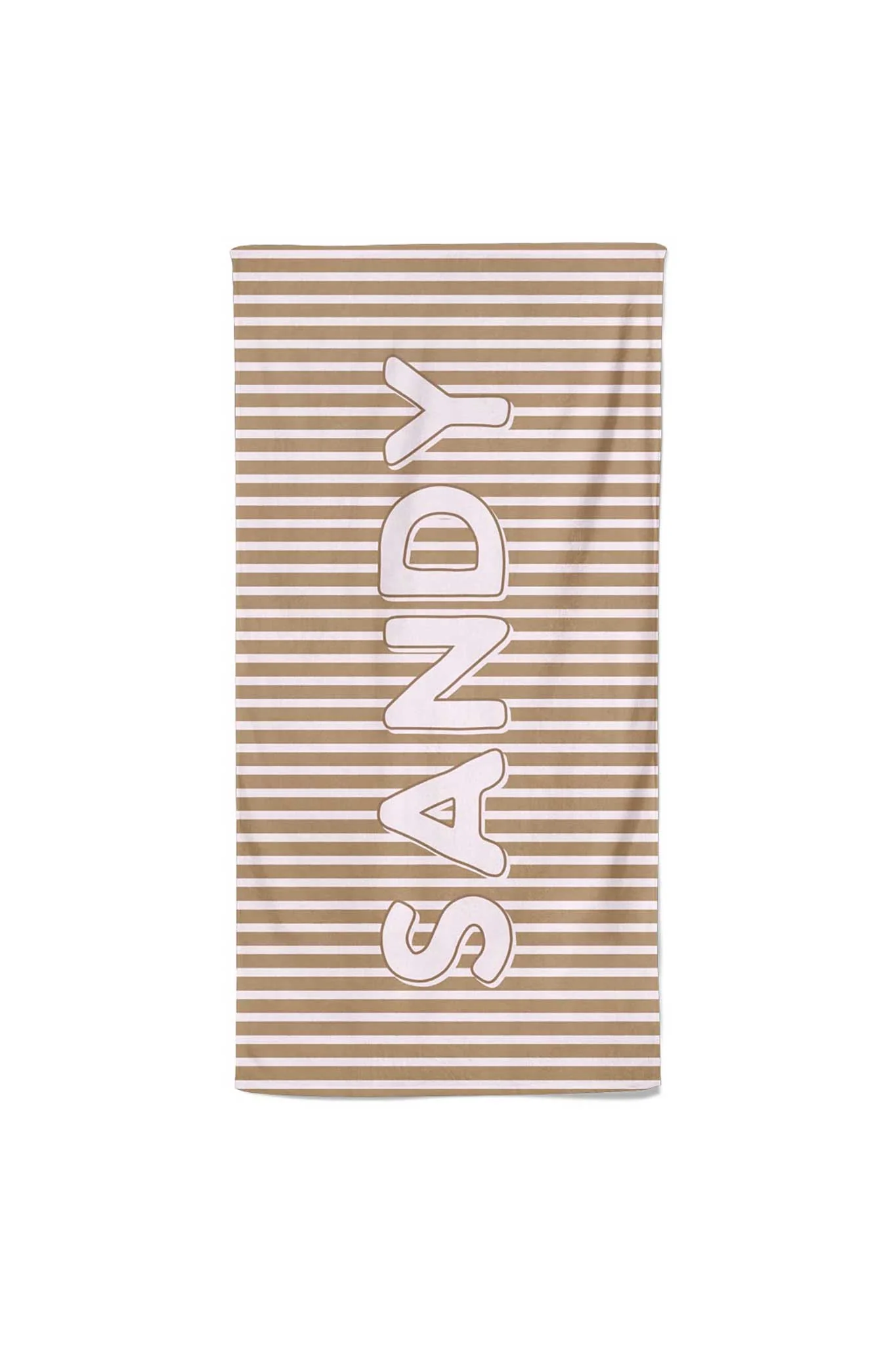 Sandy Stripes Personalized Kids Beach Towel | Striped - Image 2
