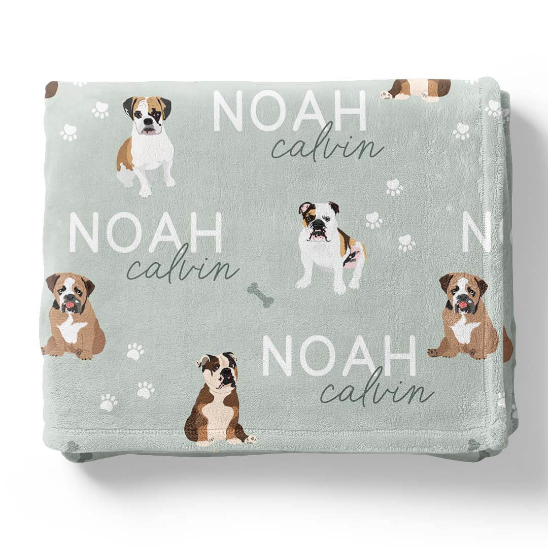 Personalized Kids Blanket | English Bulldog - Image 7