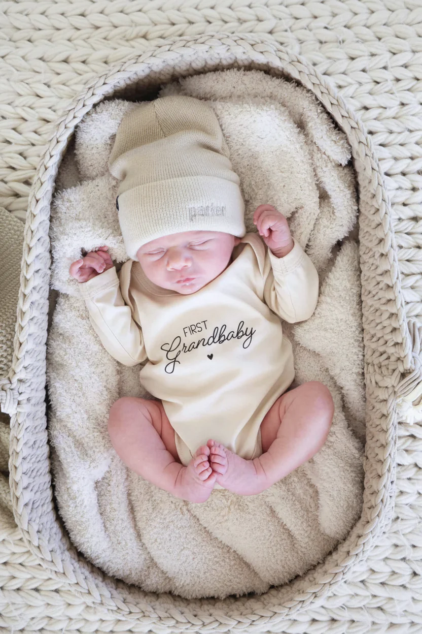 Embroidered Knit Baby Beanie - Image 4