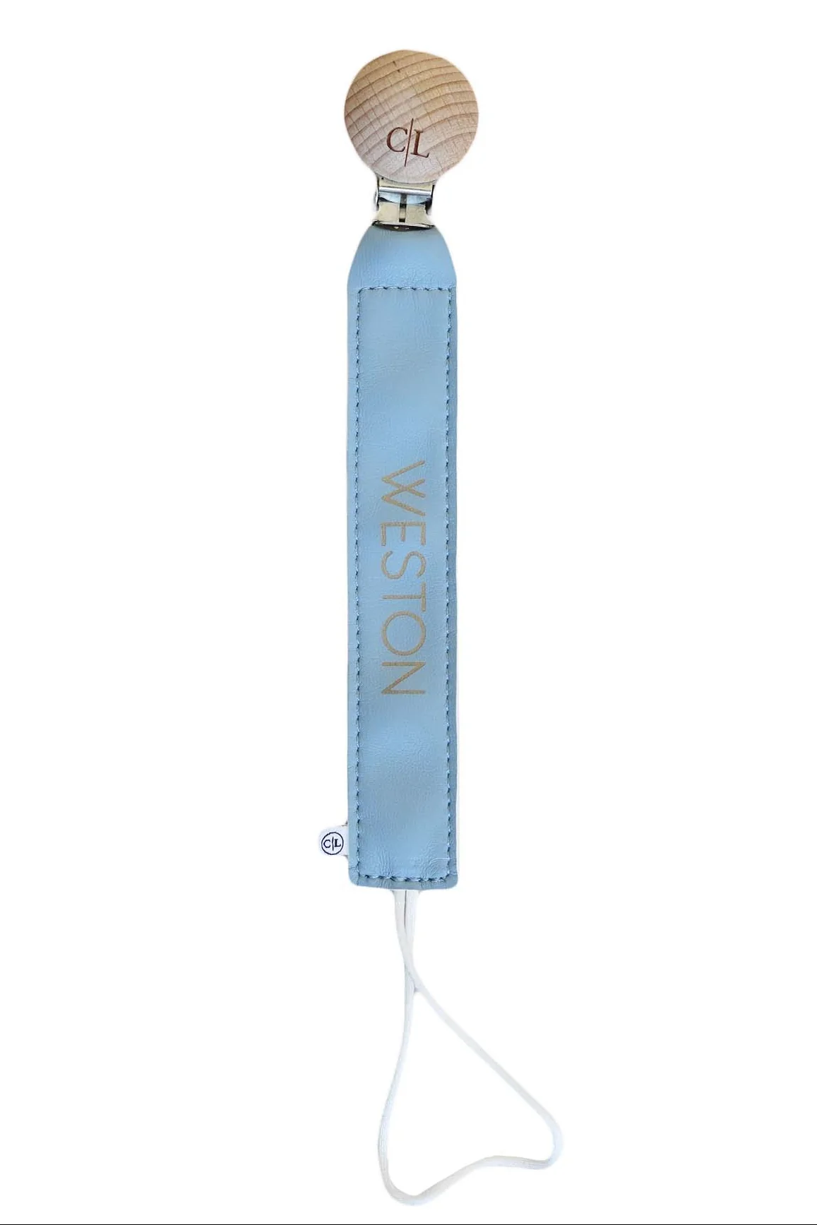 Personalized Leather Pacifier Clip | All Colors - Image 5