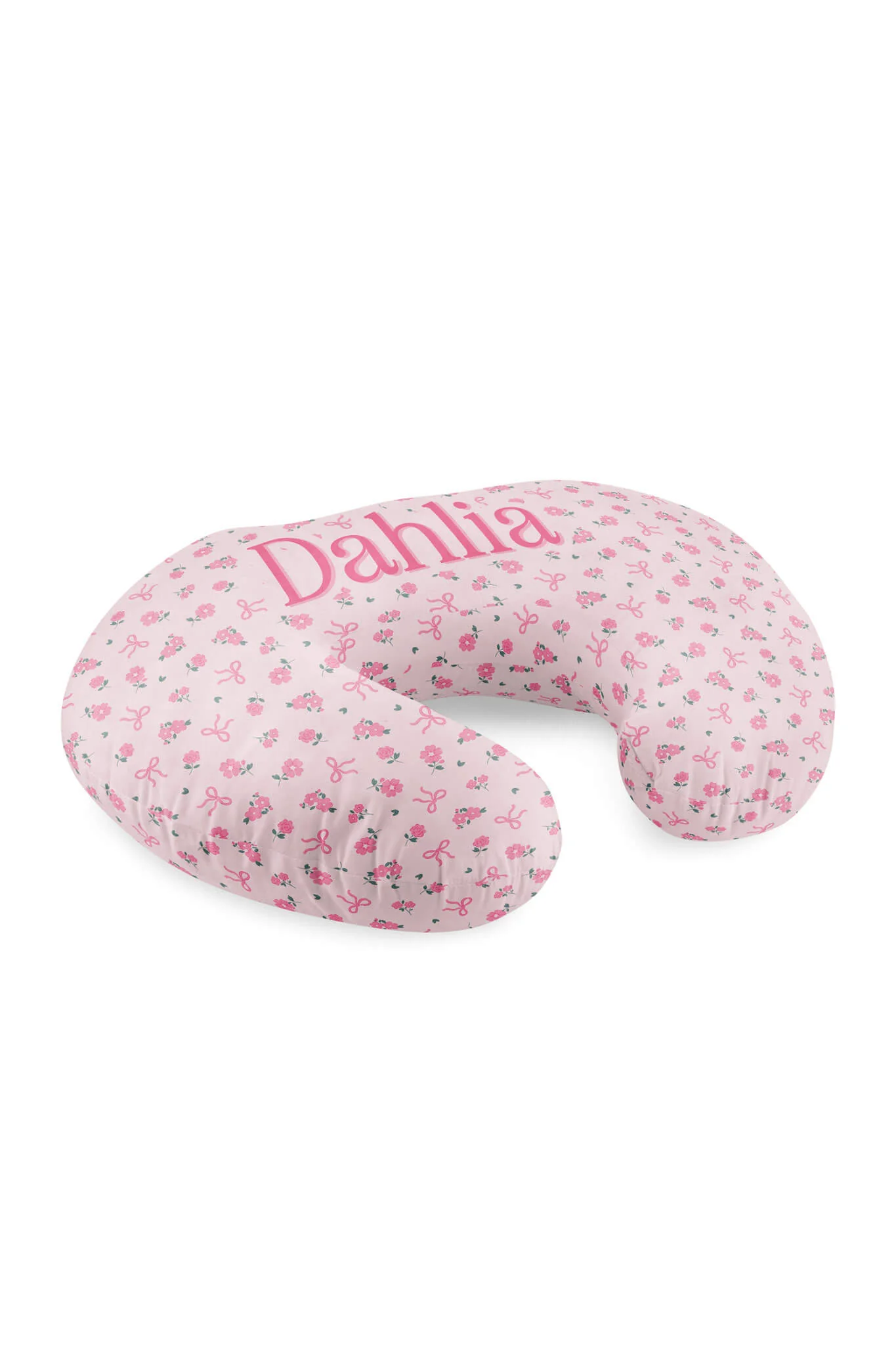 Personalized Nursing Pillow Covers | Ribbon & Roses Pink - Image 2