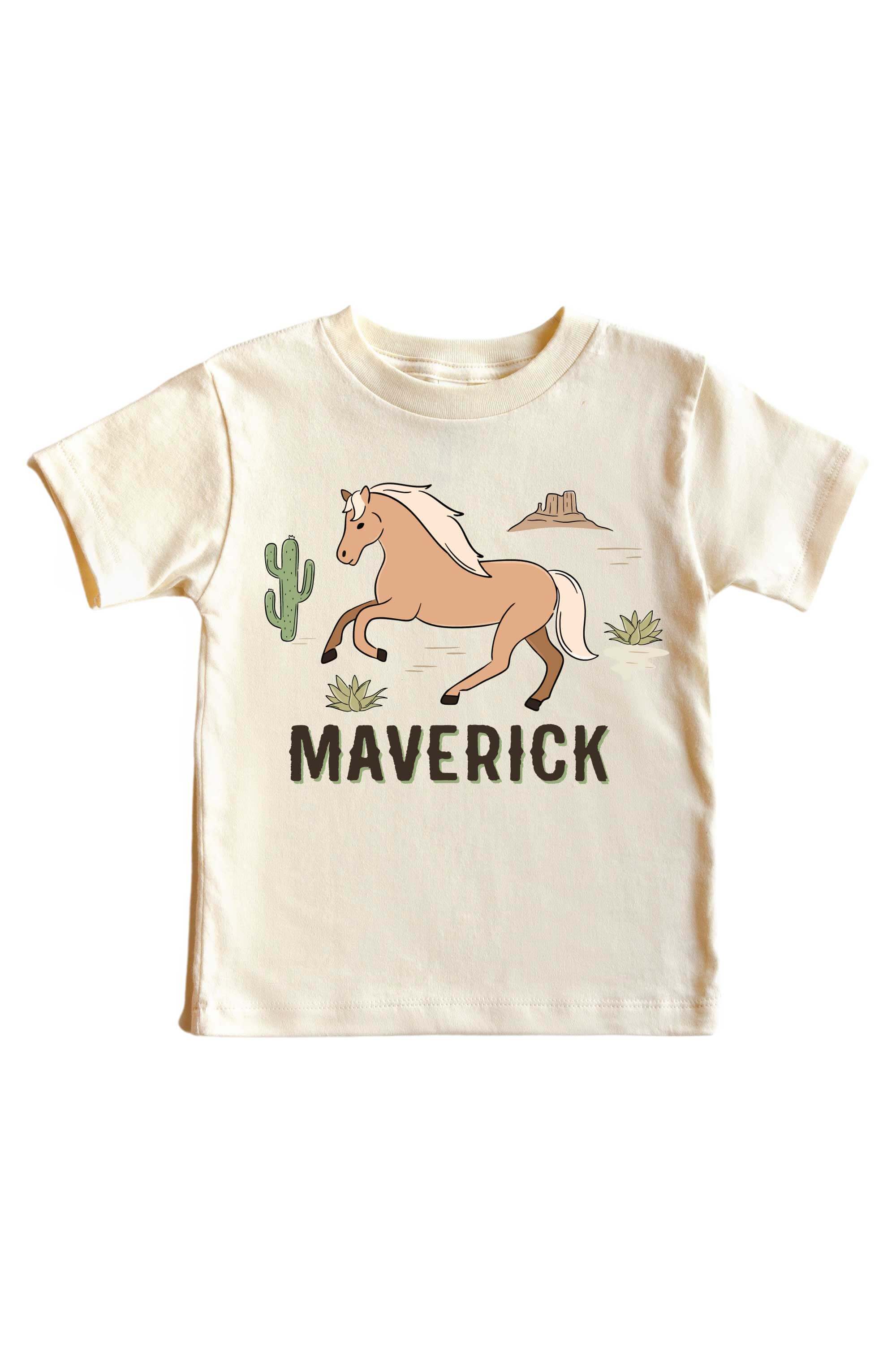 Personalized Pony Club Neutral Graphic Bodysuit & Kids Tee | Natural - Image 3