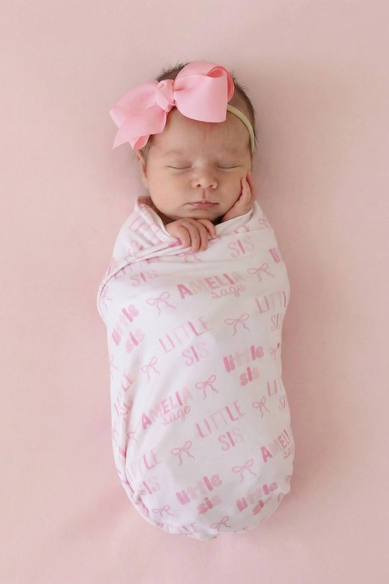 Personalized Swaddle Blanket | Little Sis - Image 4