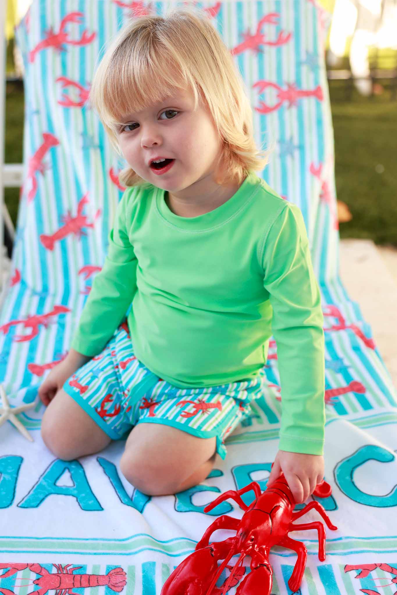 Pinch Me Personalized Kids Beach Towel | Blue - Image 4