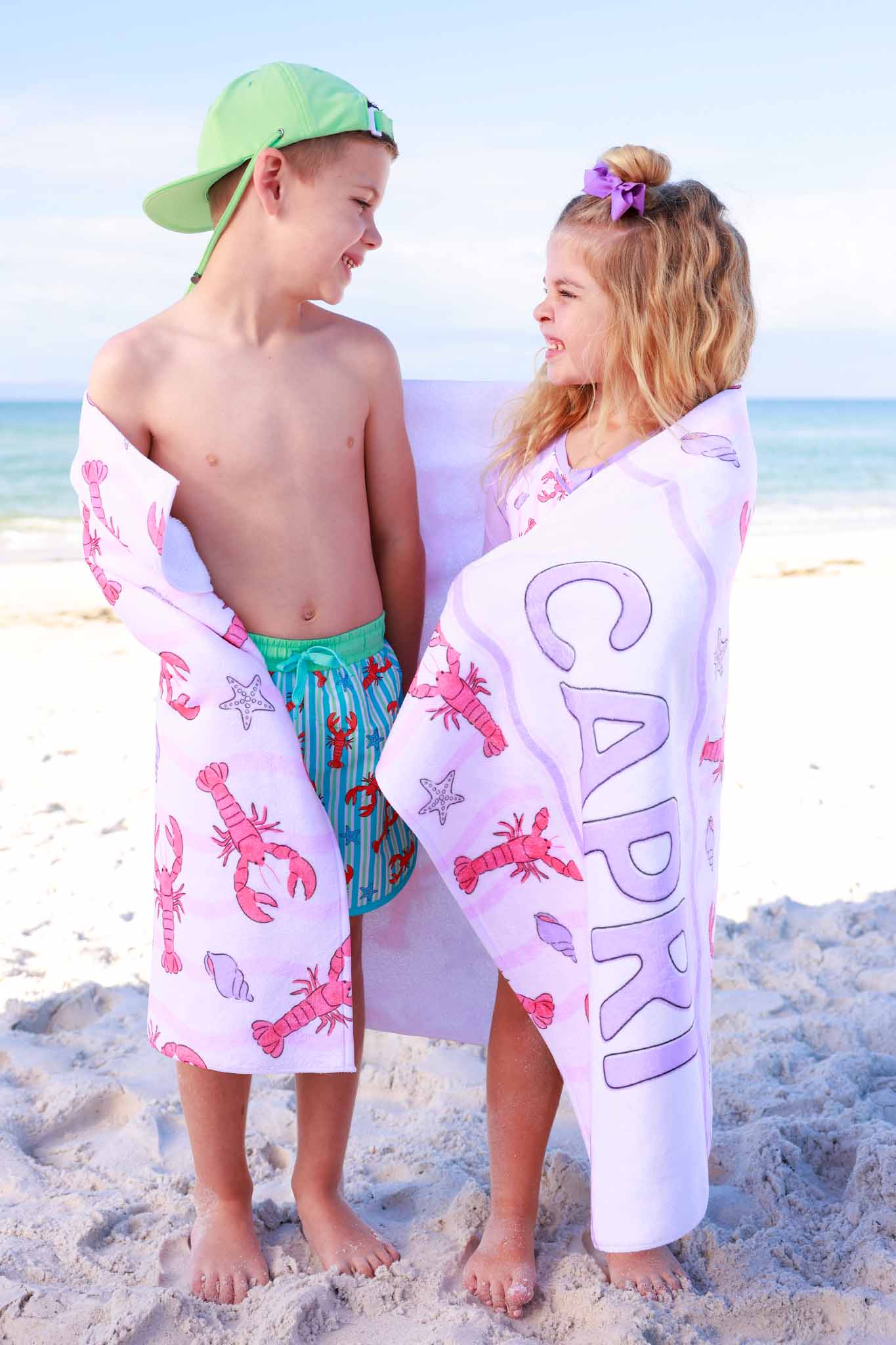 Pinch Me Personalized Kids Beach Towel | Pink - Image 5