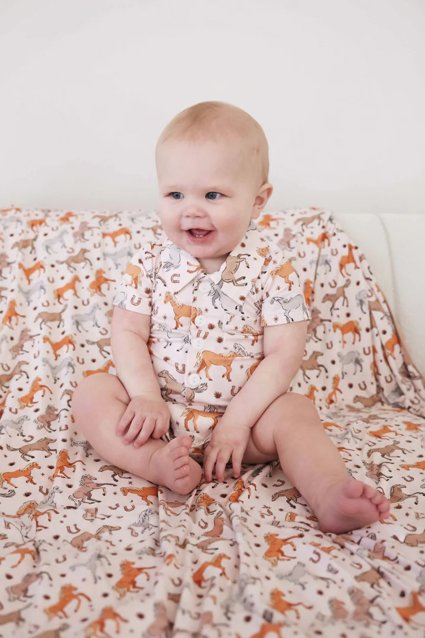 P's Ponies Button Romper - Image 2