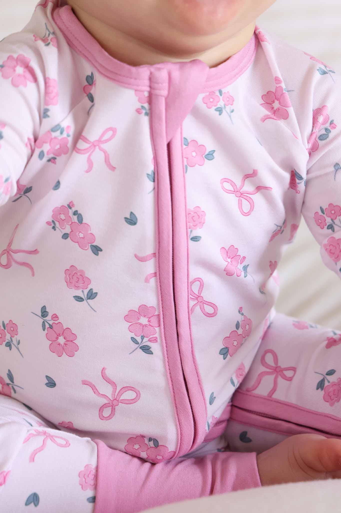 Ribbon & Roses Convertible Zip Romper | Pink - Image 7