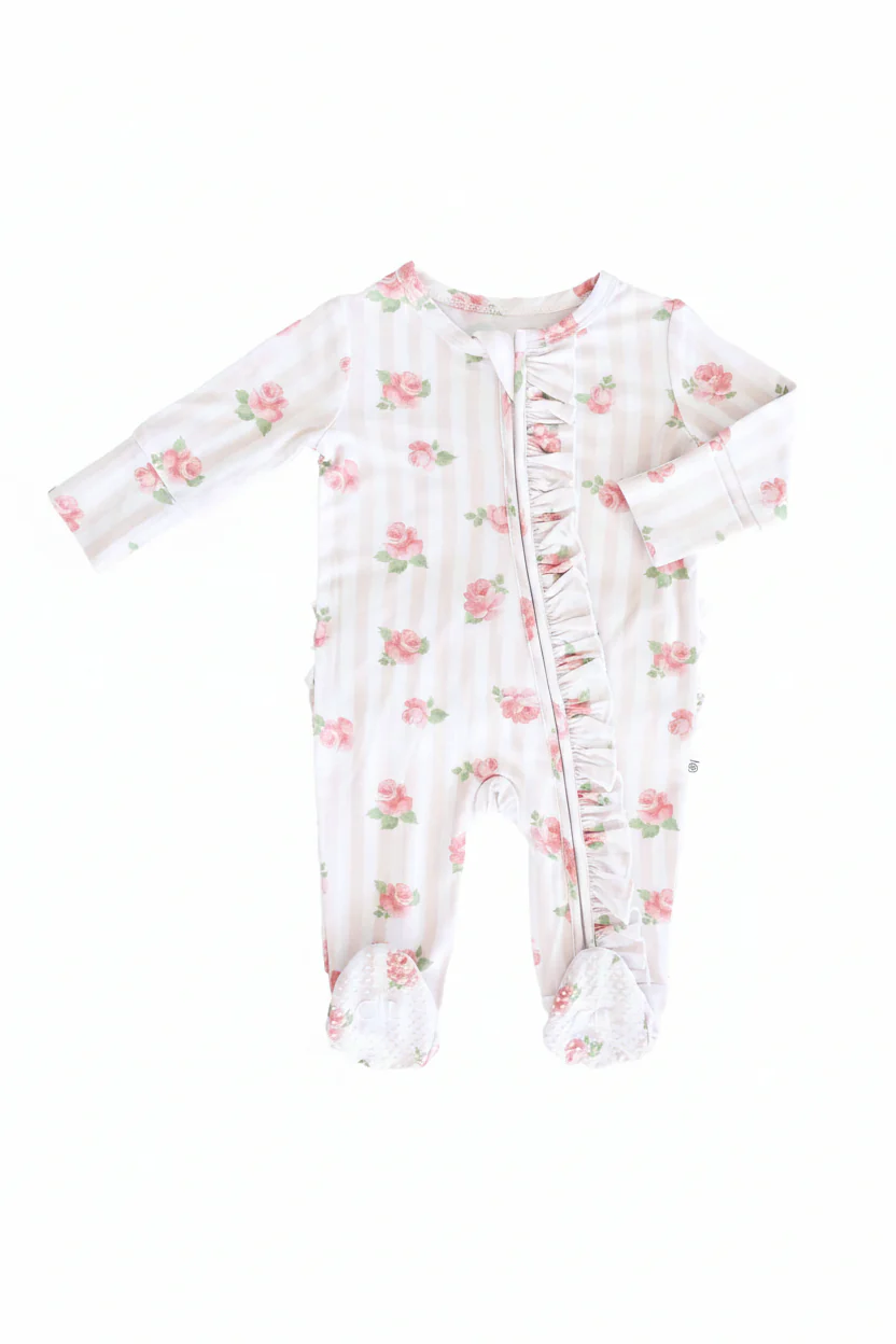 Rosy & Cozy Ruffle Zipper Footie - Image 11