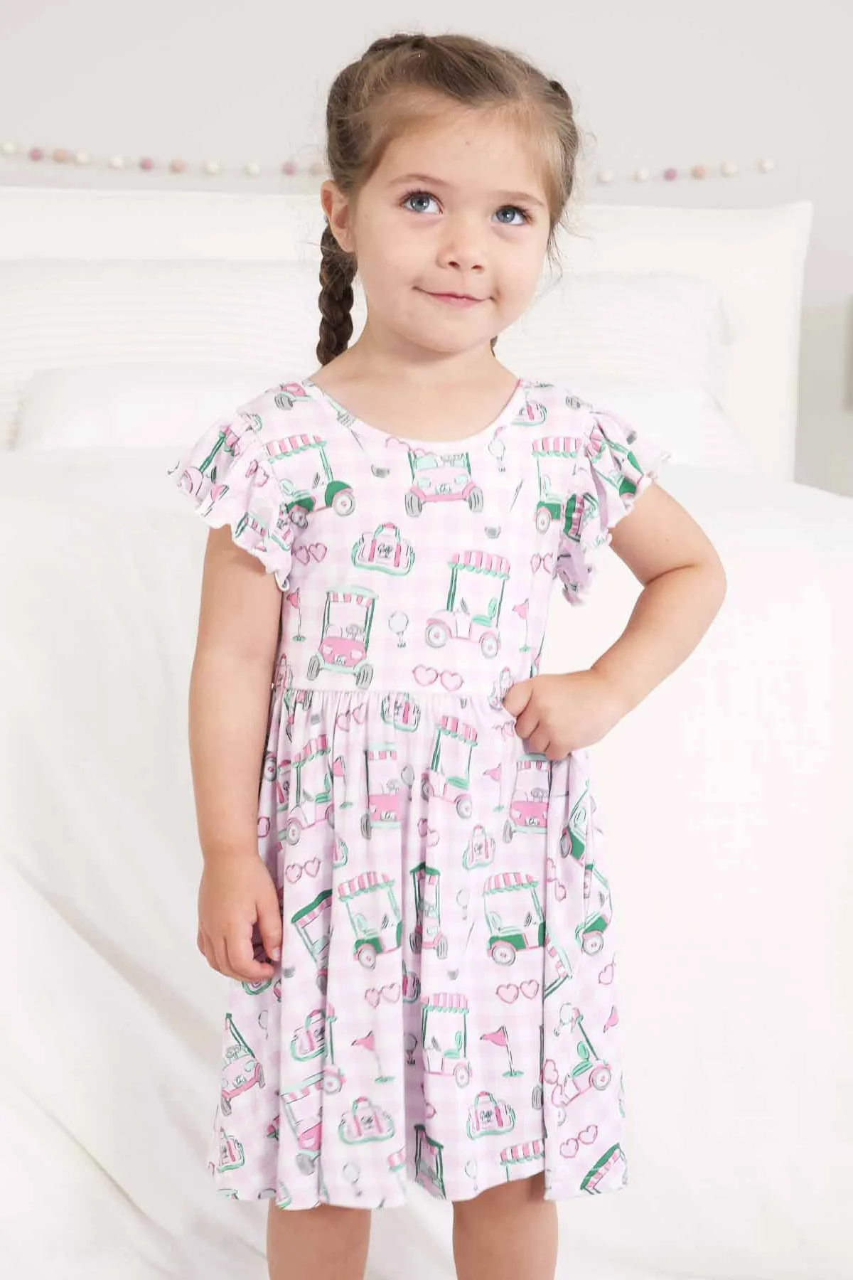 Ruffle Twirl Dress | Birdie Babes Pink - Image 7