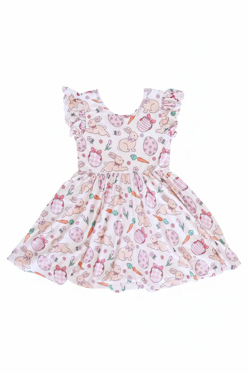 Ruffle Twirl Dress | Hoppy Spring Pink - Image 2