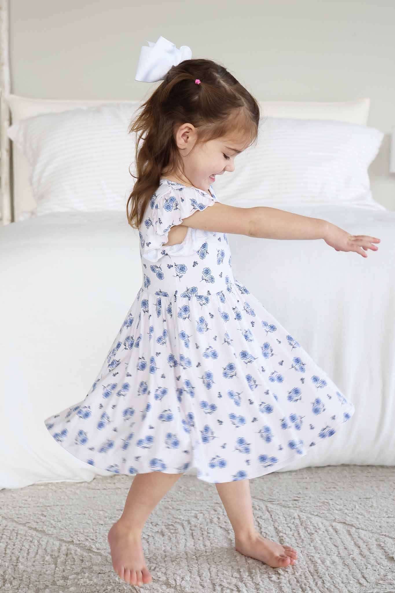 Ruffle Twirl Dress | Sapphire Garden - Image 5